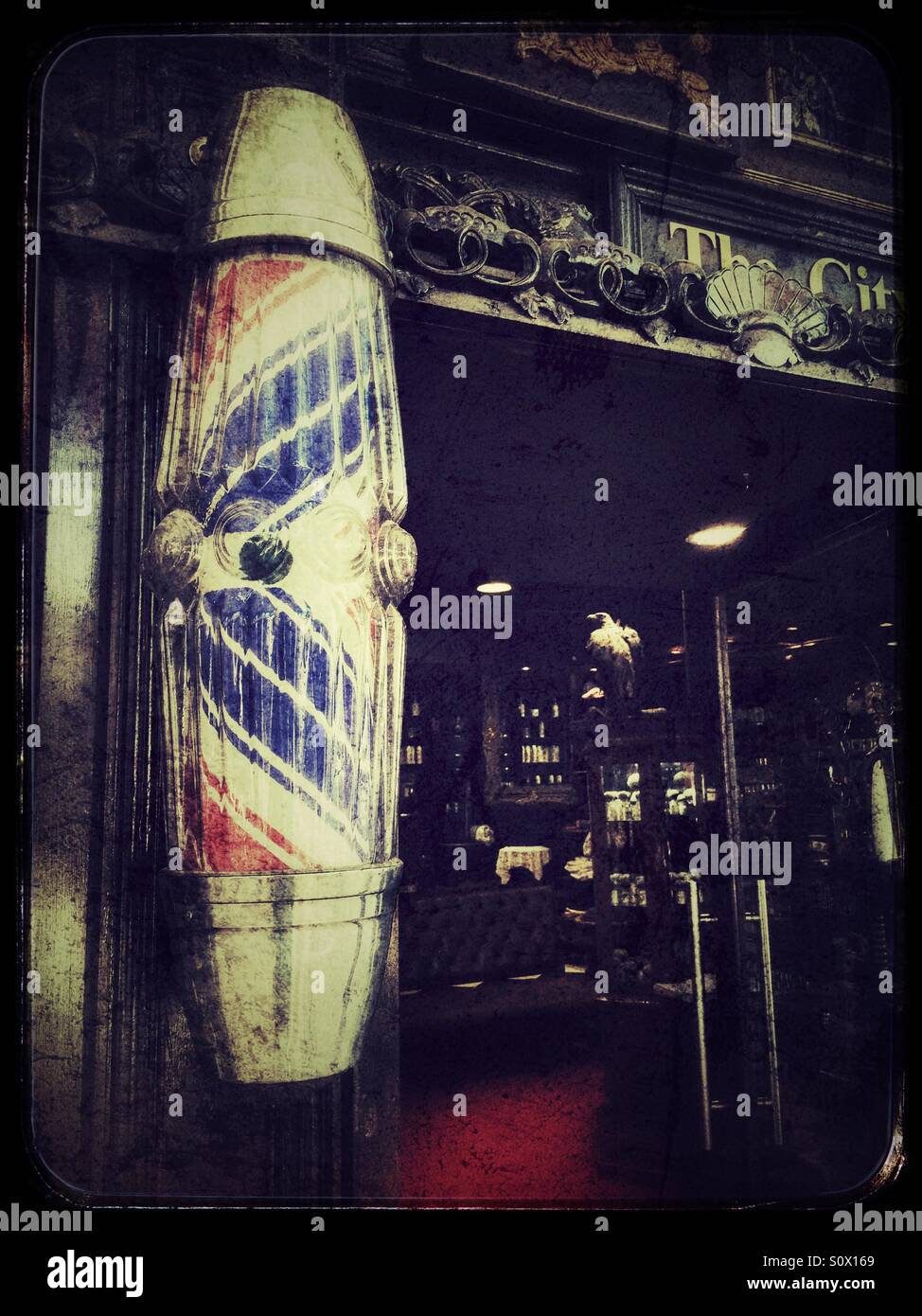 Barber shop, V&A Waterfront, Cape Town, Afrique du Sud. Banque D'Images