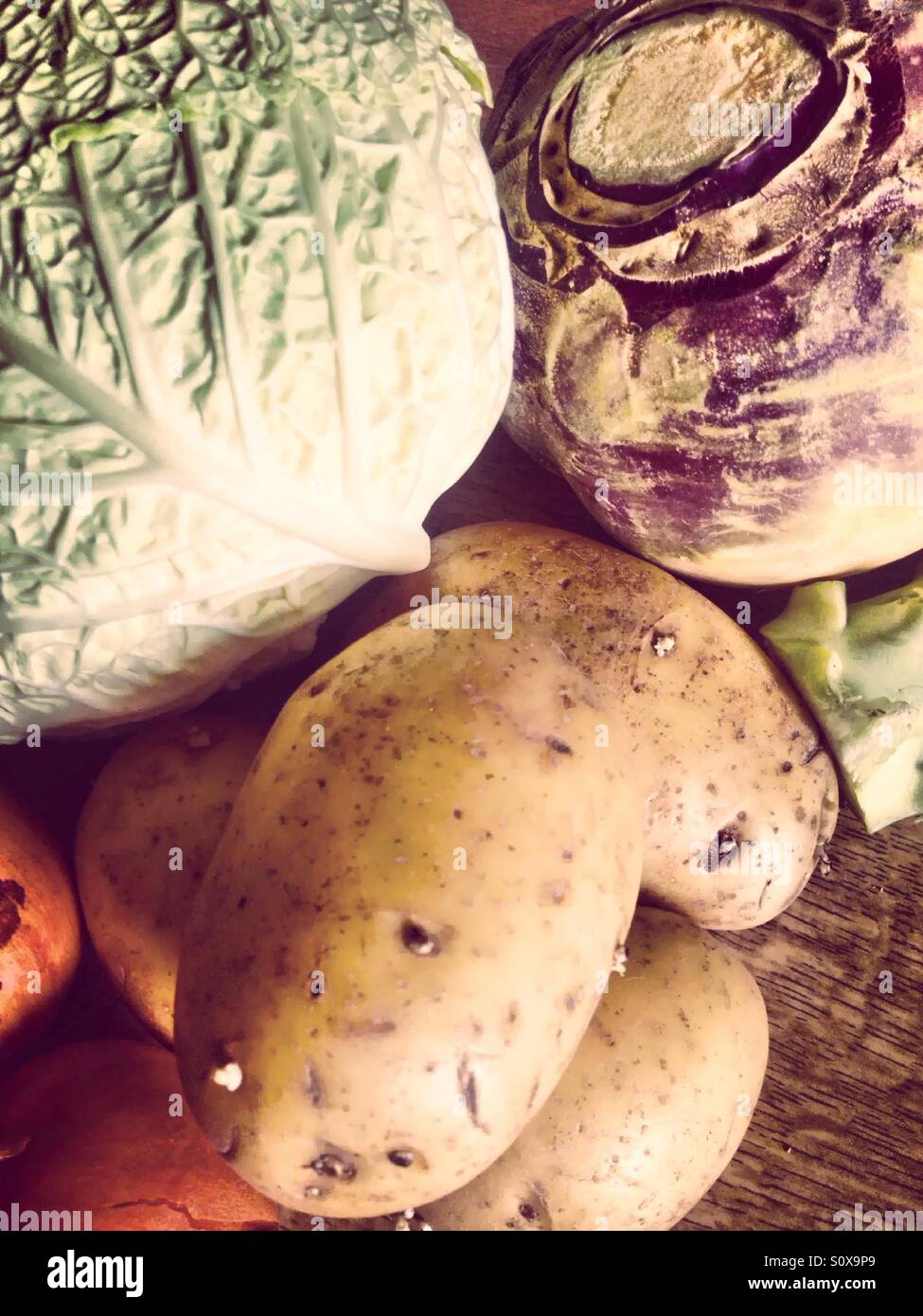 Sélection de légumes frais Banque D'Images