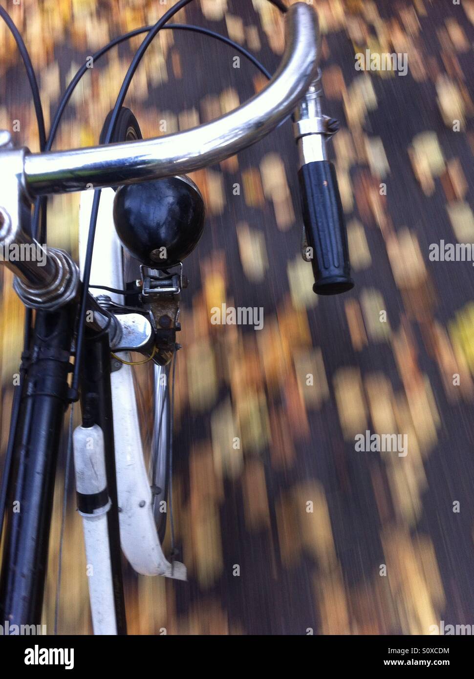 Randonnée à vélo en automne Banque D'Images