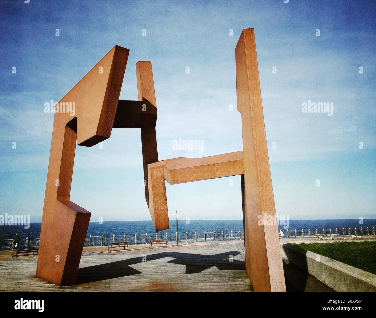 La sculpture à San Sebastian, Espagne Banque D'Images