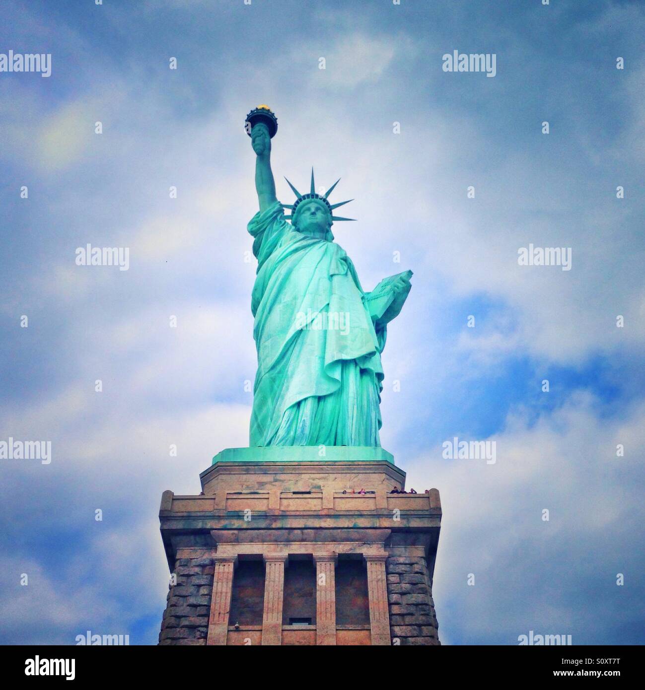 La Statue de la liberté, New York City, États-Unis d'Amérique. - Image de stock capturée avec un smartphone