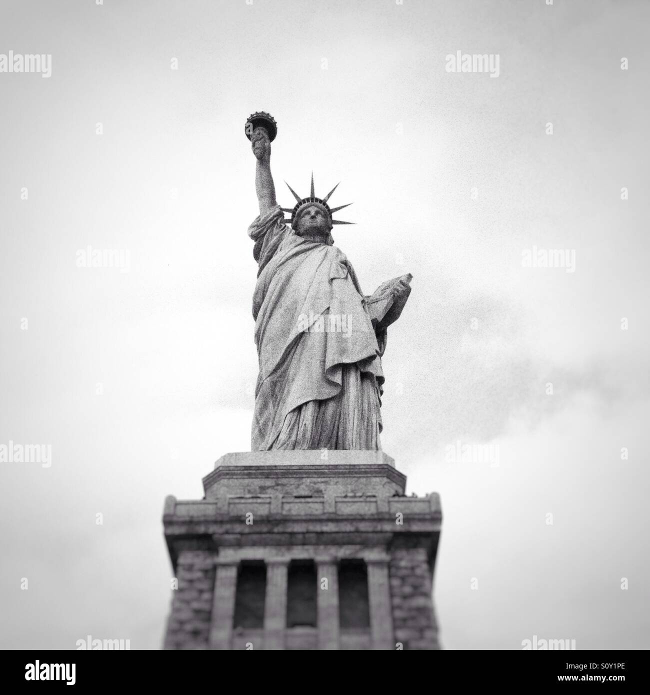 Statue de la liberté, New York City, États-Unis d'Amérique. - Image de stock capturée avec un smartphone