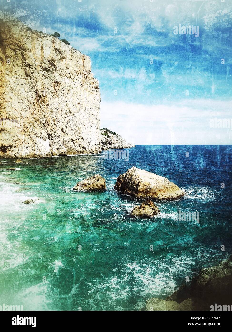 Paysage dans Estartit, Costa Brava, Gérone - Espagne - Image de stock capturée avec un smartphone
