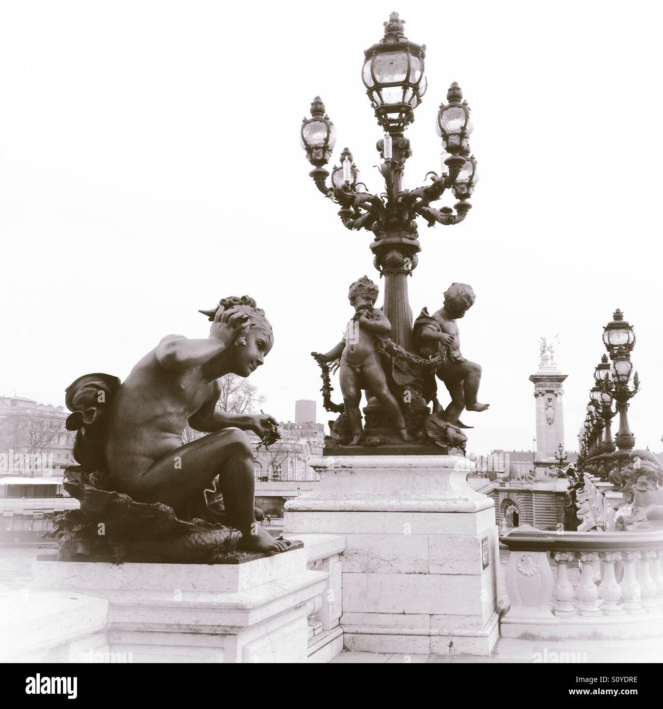 Le pont alexandre 3, Paris, France - Image de stock capturée avec un smartphone