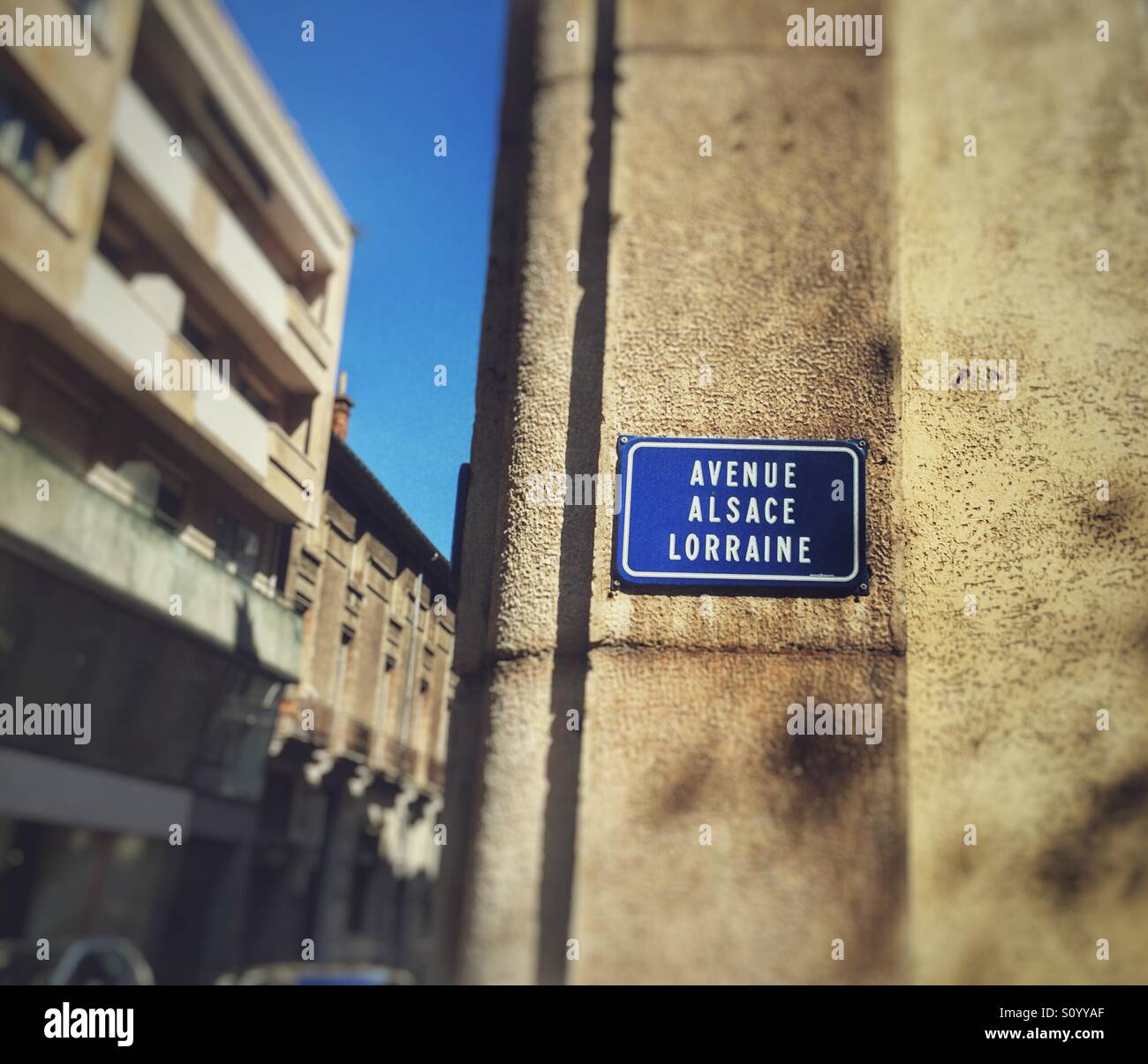 Avenue Alsace Lorraine, Grenoble Banque D'Images