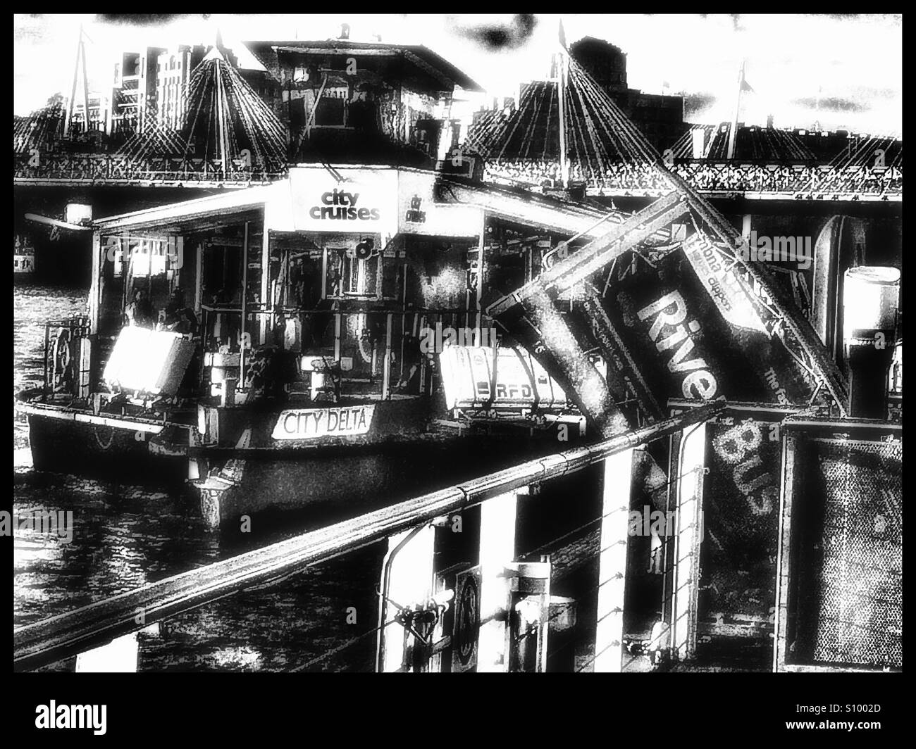 Bus de la rivière Thames Banque D'Images