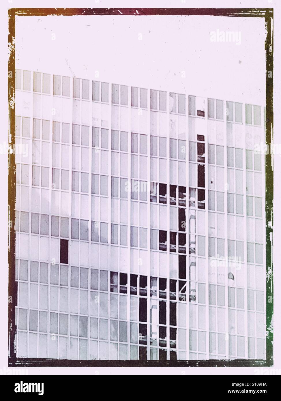 Détruit un immeuble de bureaux. Abstract Banque D'Images