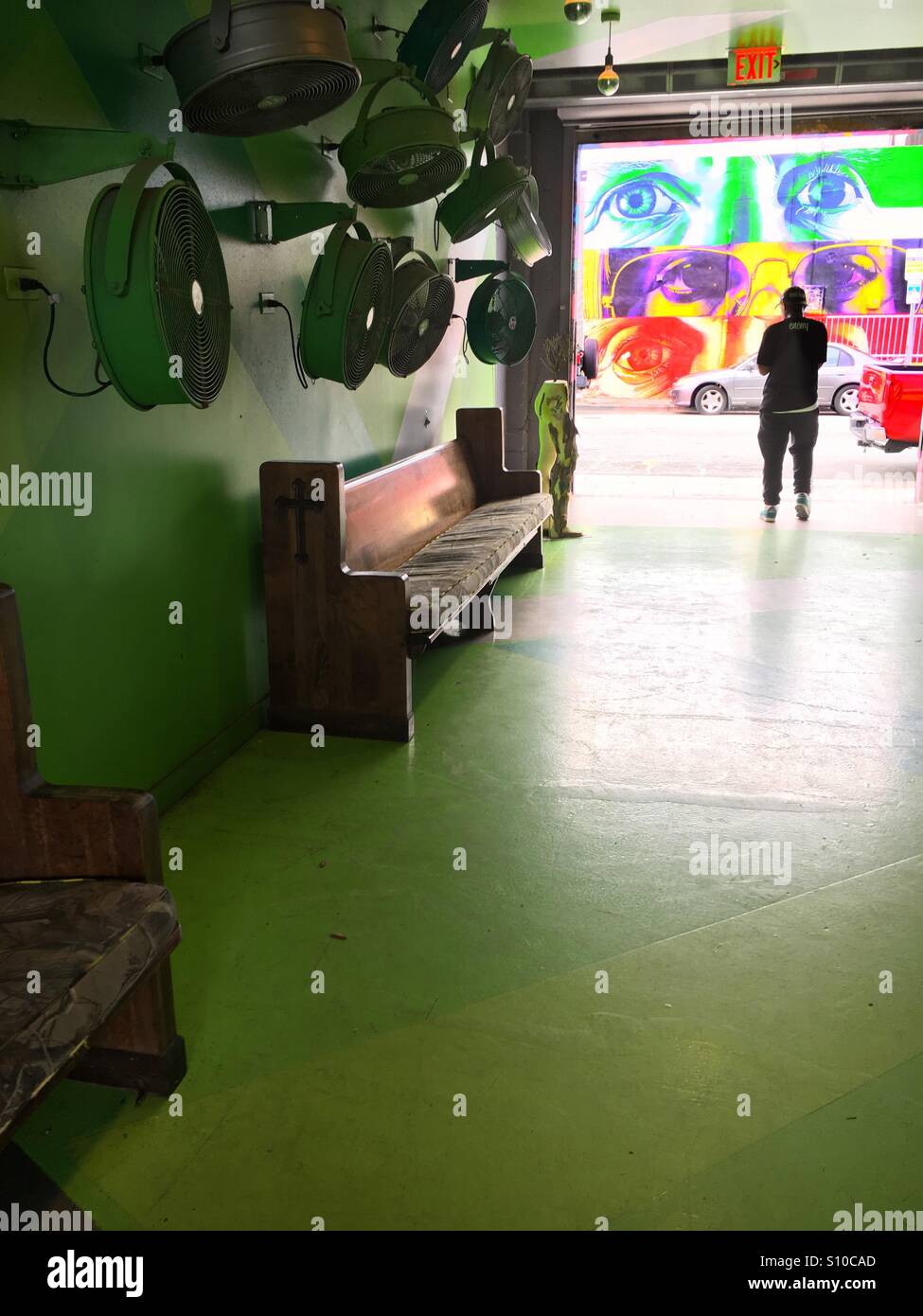 Vous regarder les murs Wynwood Banque D'Images