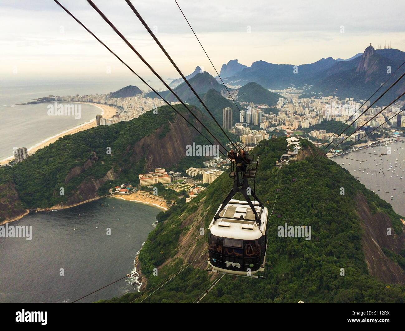 Trolley de pain de sucre à Rio de Janeiro, Brésil. La ville hôte des Jeux Olympiques 2016. Banque D'Images