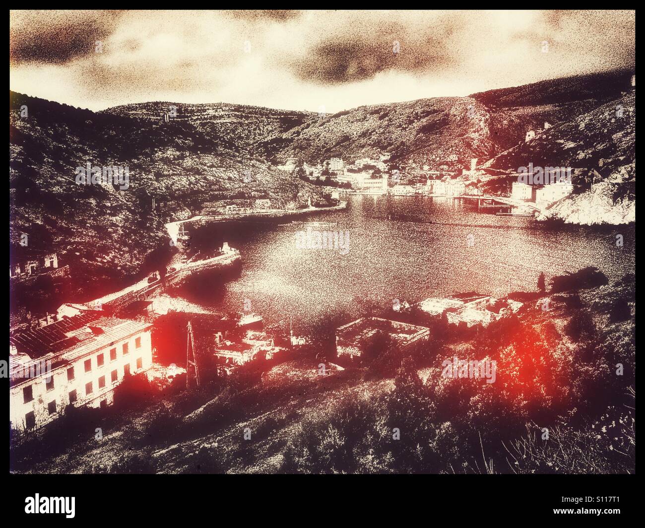 La baie de Balaklava, Crimée - Image de stock capturée avec un smartphone