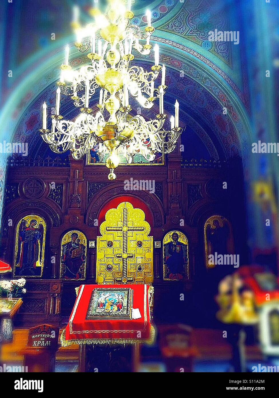 Foros intérieur de l'église, en Crimée - Image de stock capturée avec un smartphone