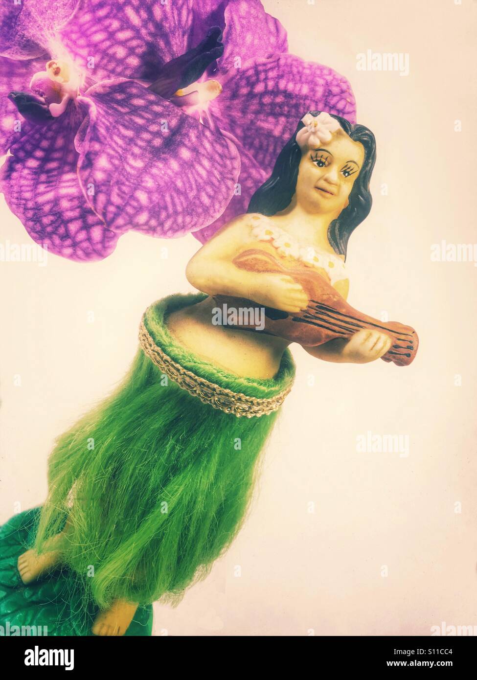 Tableau de bord de Hula hula girl Banque D'Images