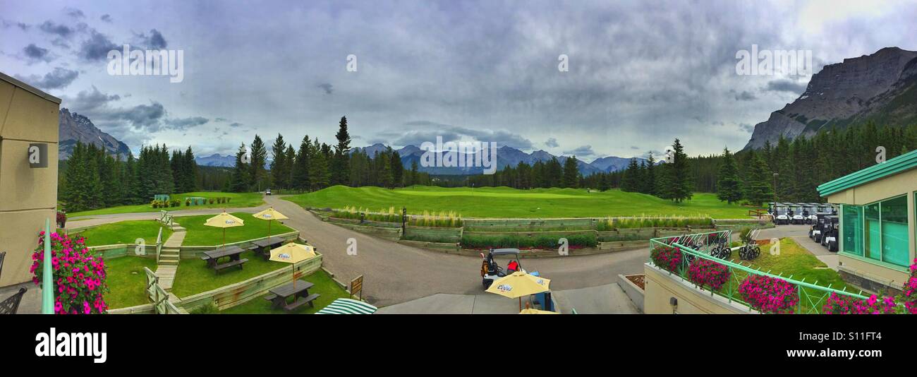 Golf Banff Springs, Banff, Alberta, Canada Banque D'Images