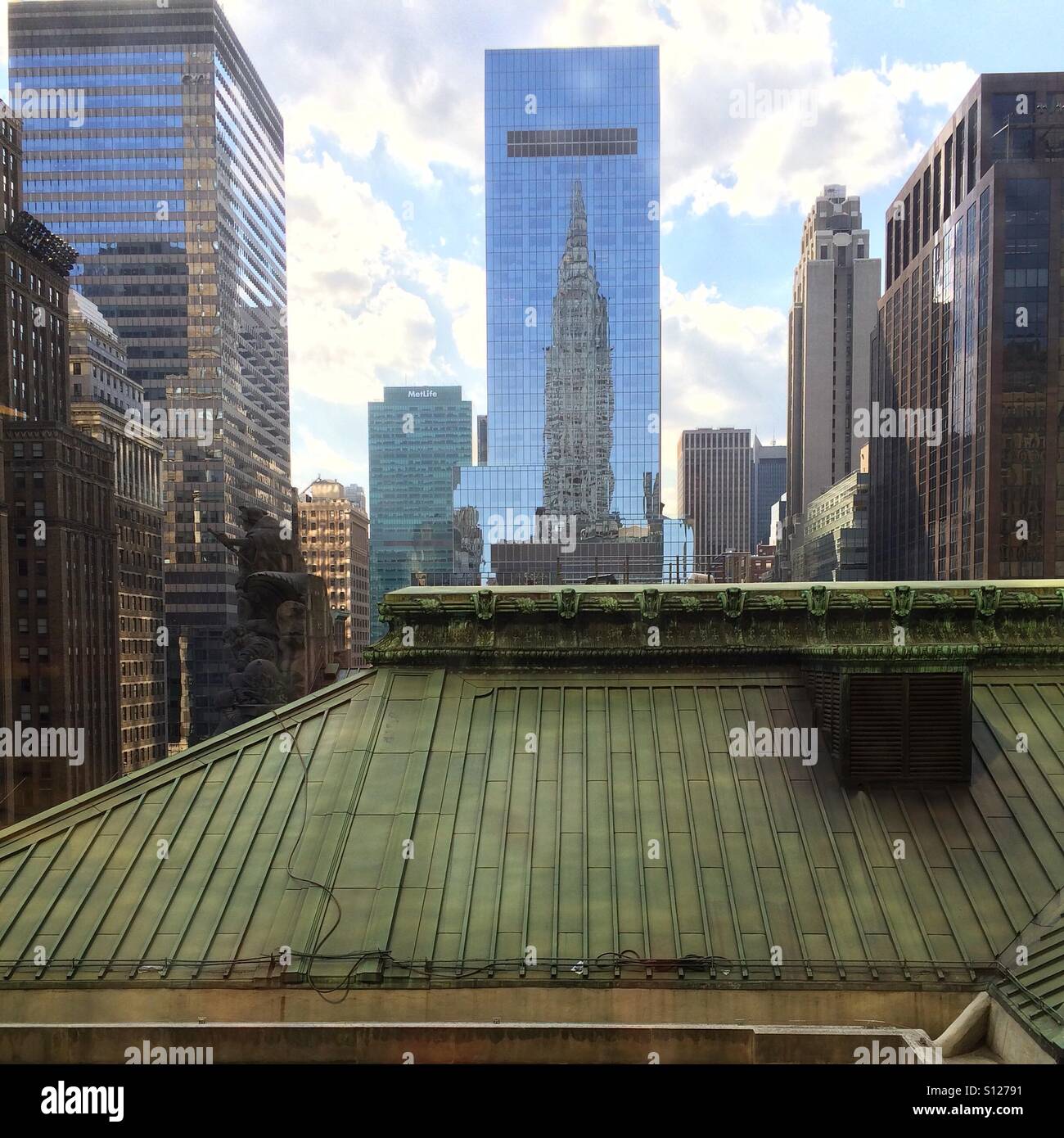 New York City skyline comme vu de la gare Grand Central Station Banque D'Images