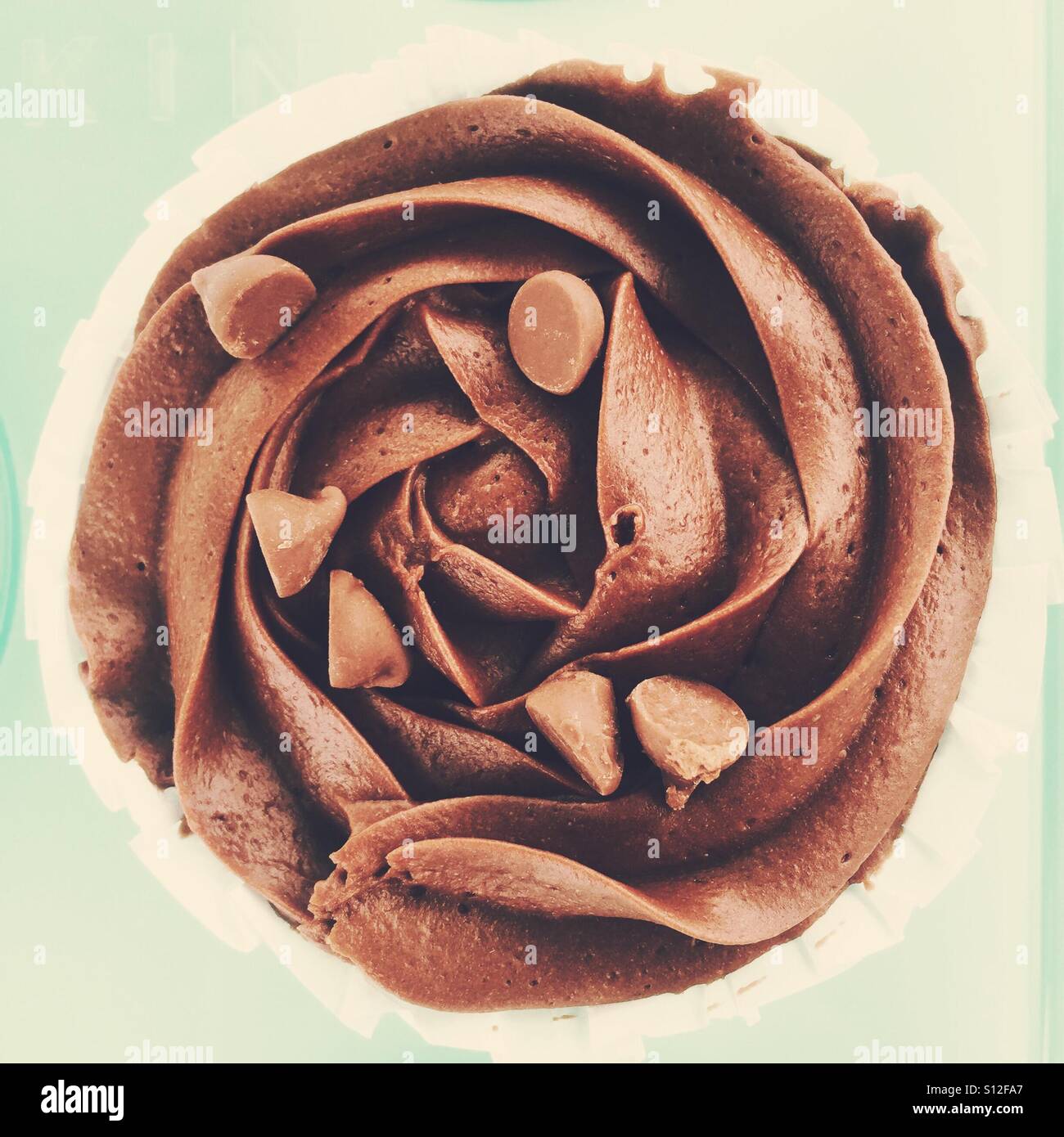 Cup cake au chocolat Banque D'Images