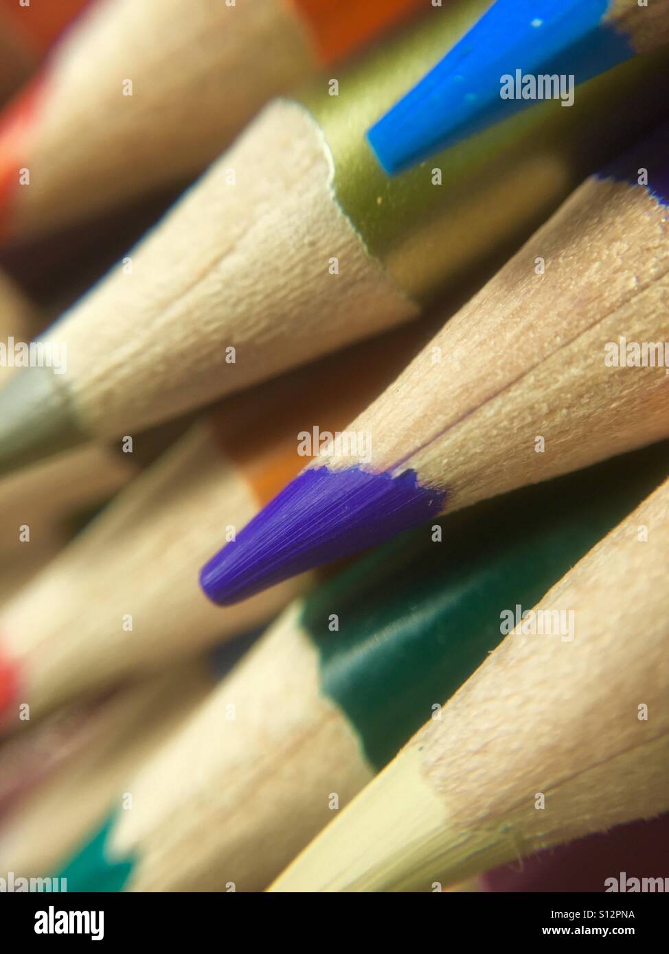 Macro au crayon de couleur Banque D'Images Macro au crayon de couleur Banque D'Images