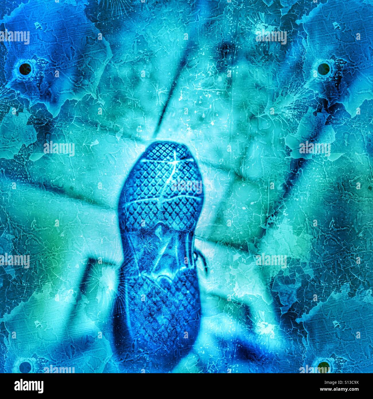 Semelle d'une chaussure d'homme. Banque D'Images