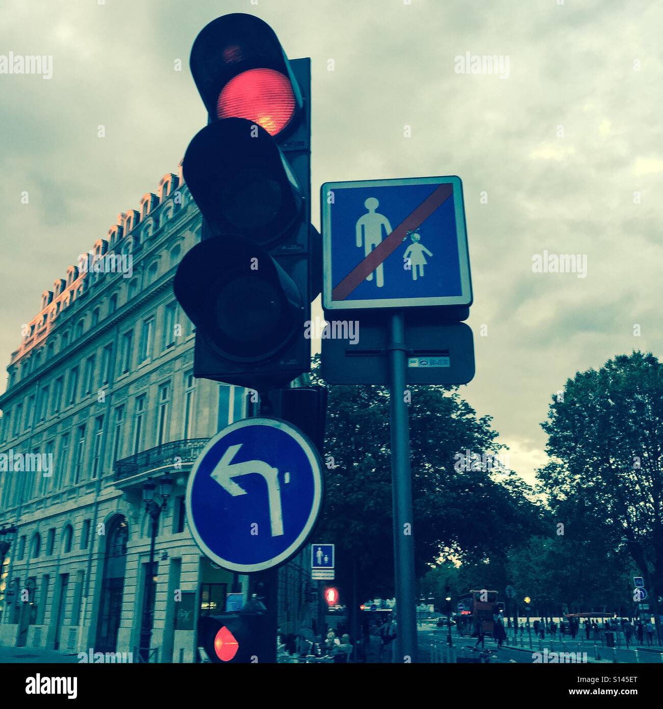 Feu de circulation et la signalisation, Botdeaux - Image de stock capturée avec un smartphone
