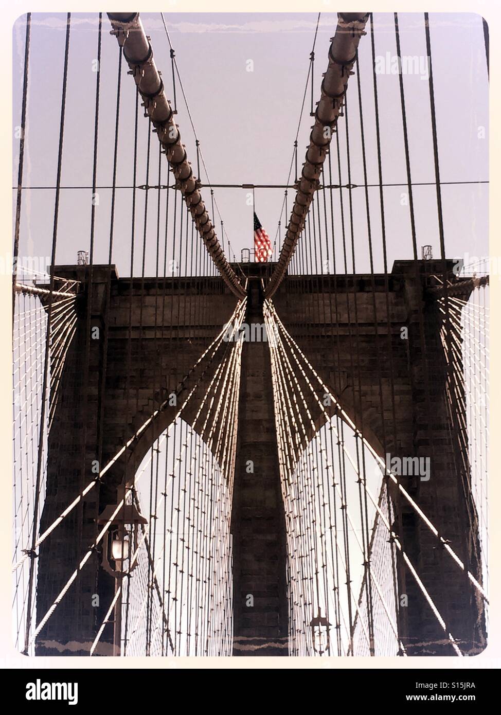 Pont de brooklyn new york city noir et blanc Banque de photographies et ...