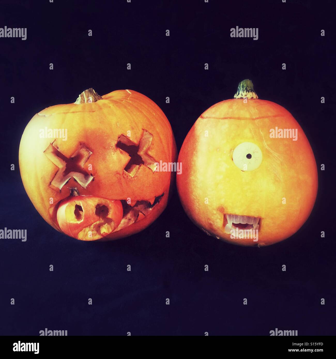Lanternes citrouille Halloween Banque D'Images