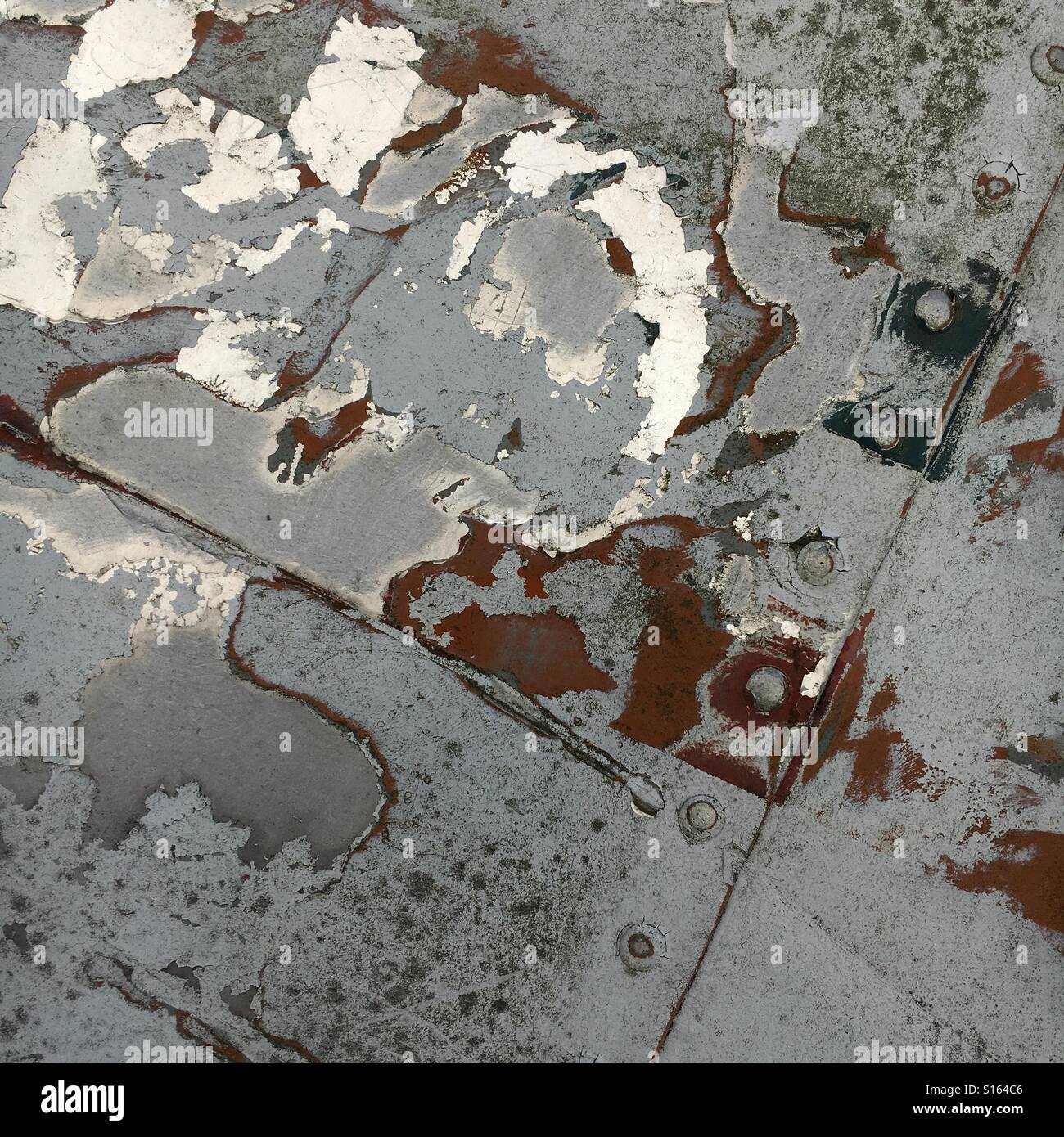 L'écaillage de la peinture et des rivets - Image de stock capturée avec un smartphone