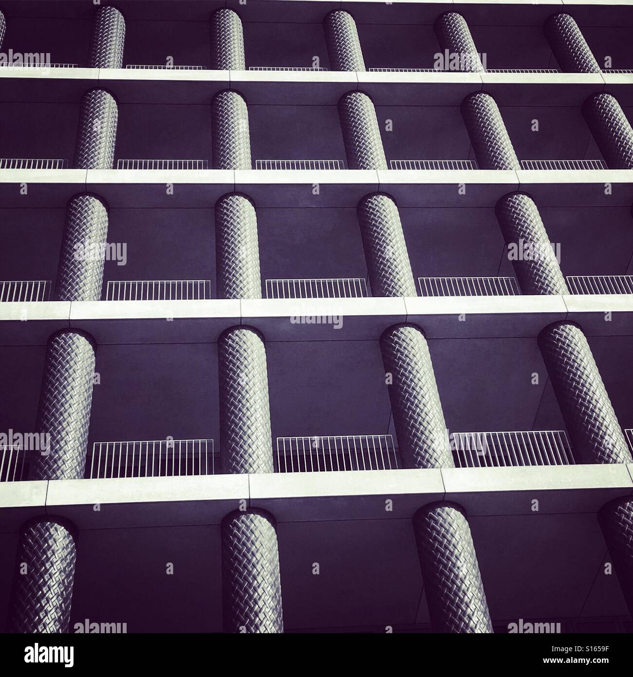 Détail architectural à Pancras Square, Londres. Banque D'Images