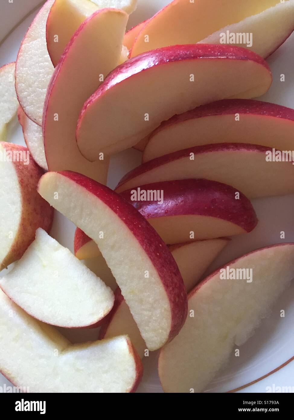 Tranches de pommes - Image de stock capturée avec un smartphone