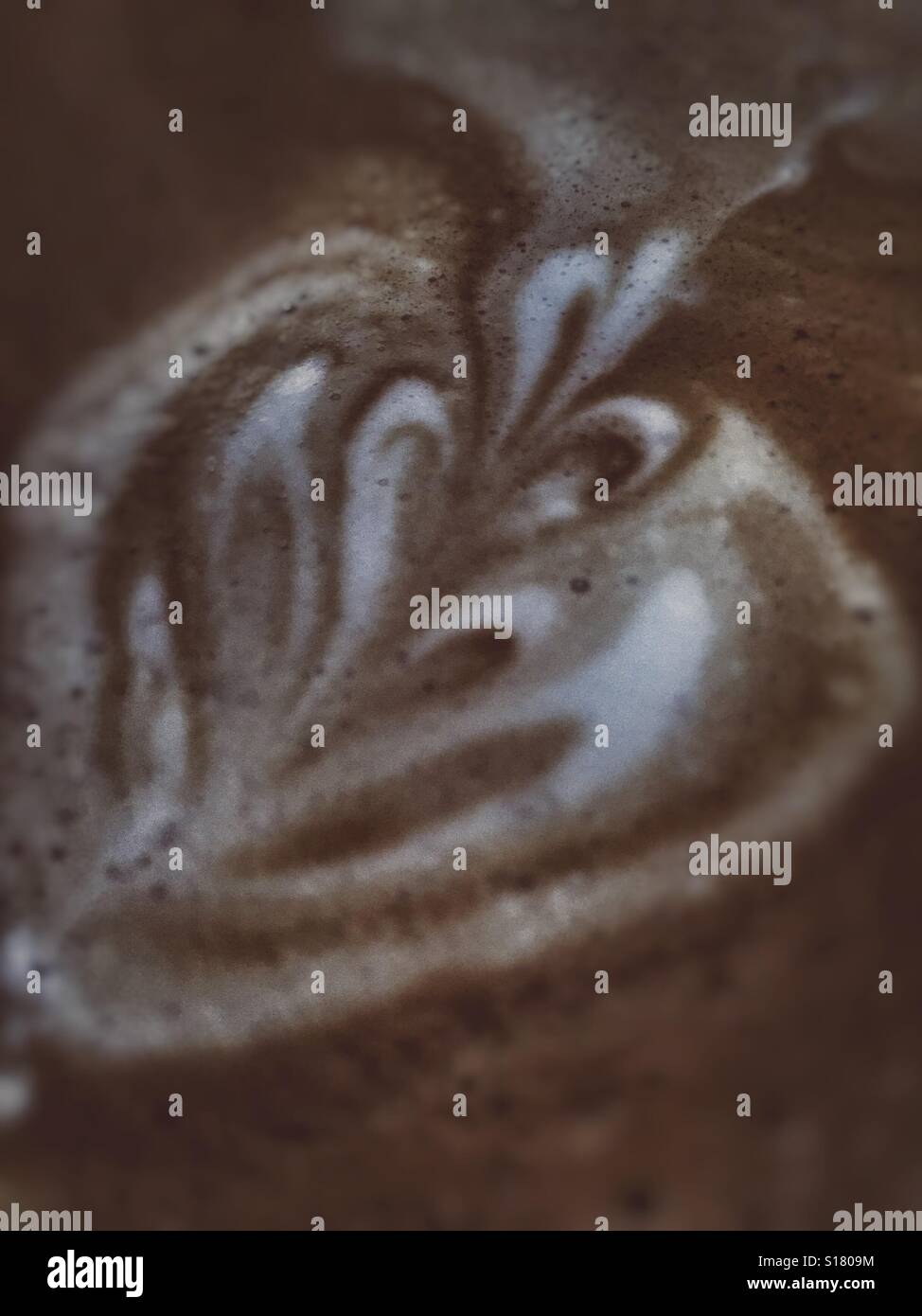Latte art - Image de stock capturée avec un smartphone