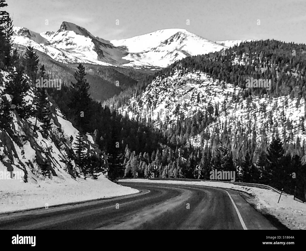 Scie Mountain, Colorado, USA en hiver Banque D'Images