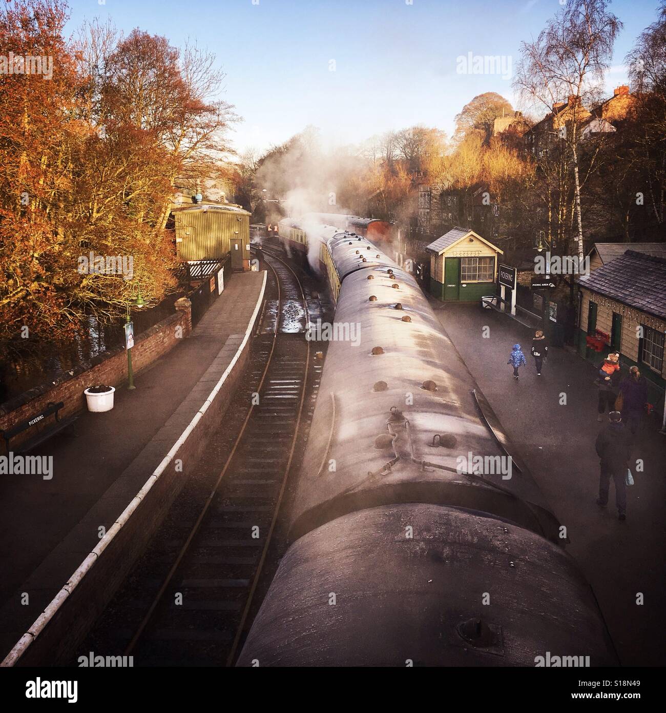 La gare de Pickering North Yorkshire UK - Image de stock capturée avec un smartphone