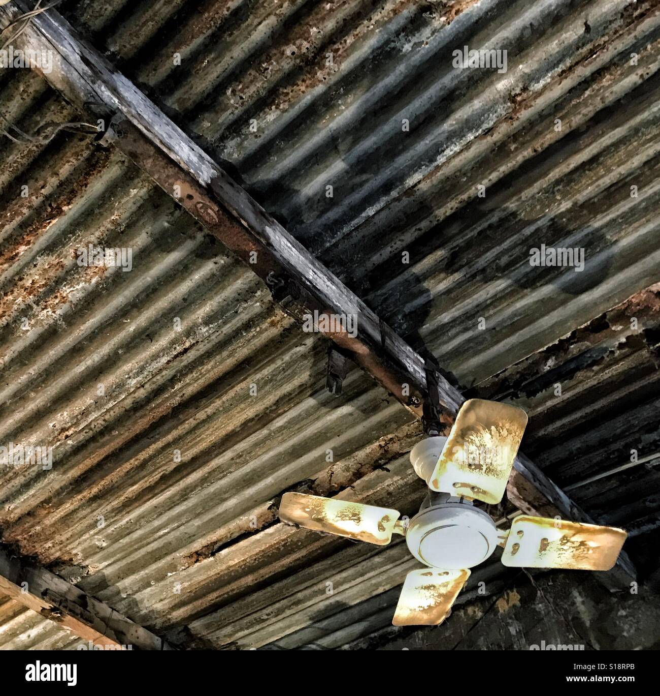 Ventilateur de plafond ancien Banque D'Images