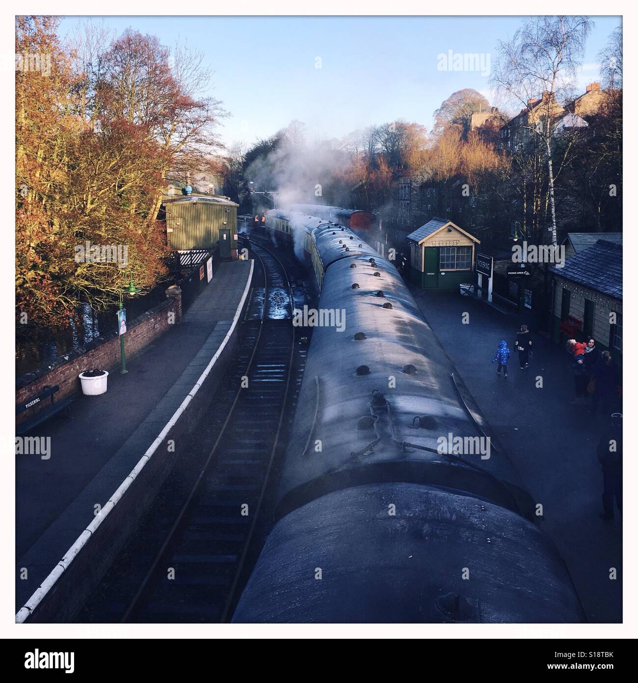 La gare de Pickering. UK - Image de stock capturée avec un smartphone