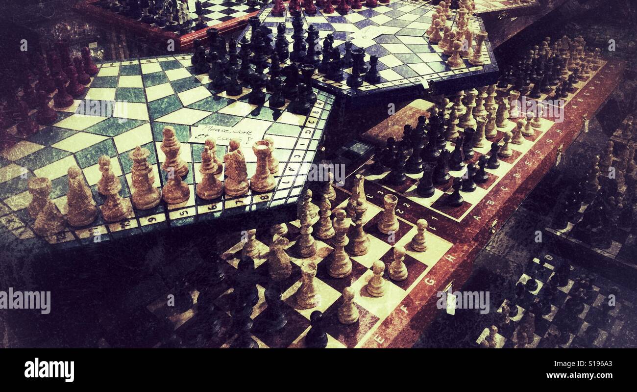Les amateurs d'échecs échecs Mania - Banque D'Images