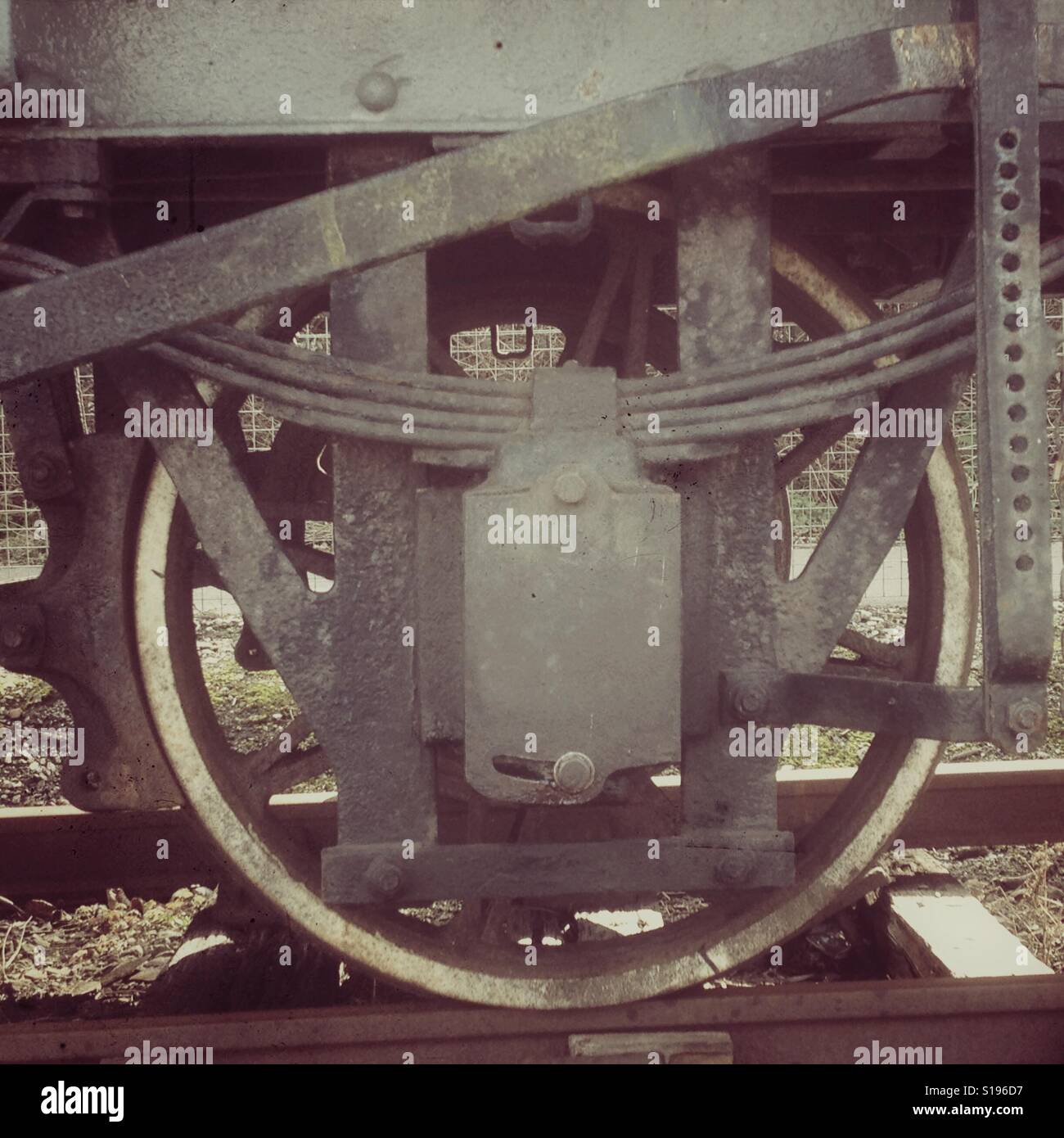 Roue de train Banque D'Images