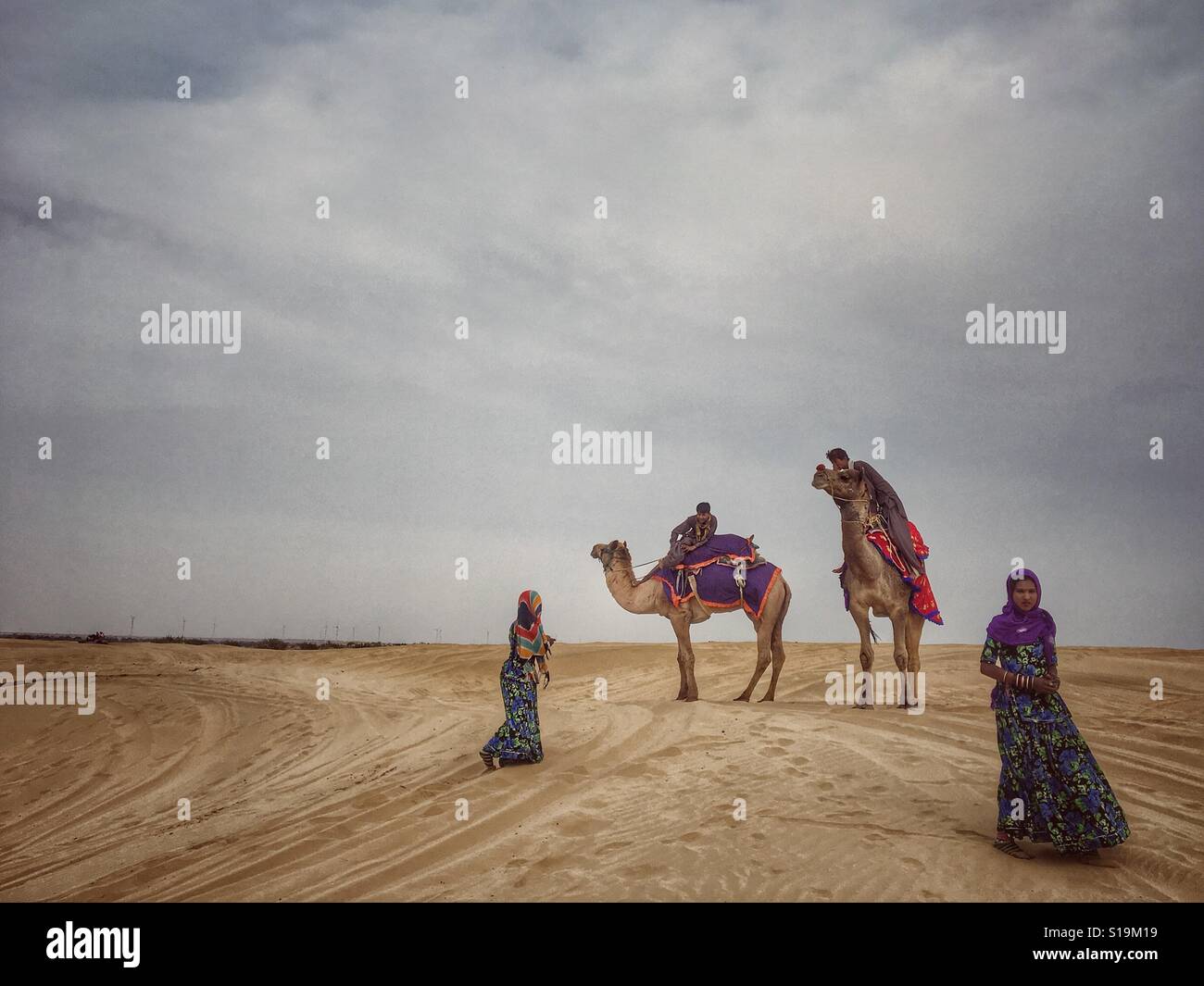 Une soirée à Jaiswal desert - Image de stock capturée avec un smartphone
