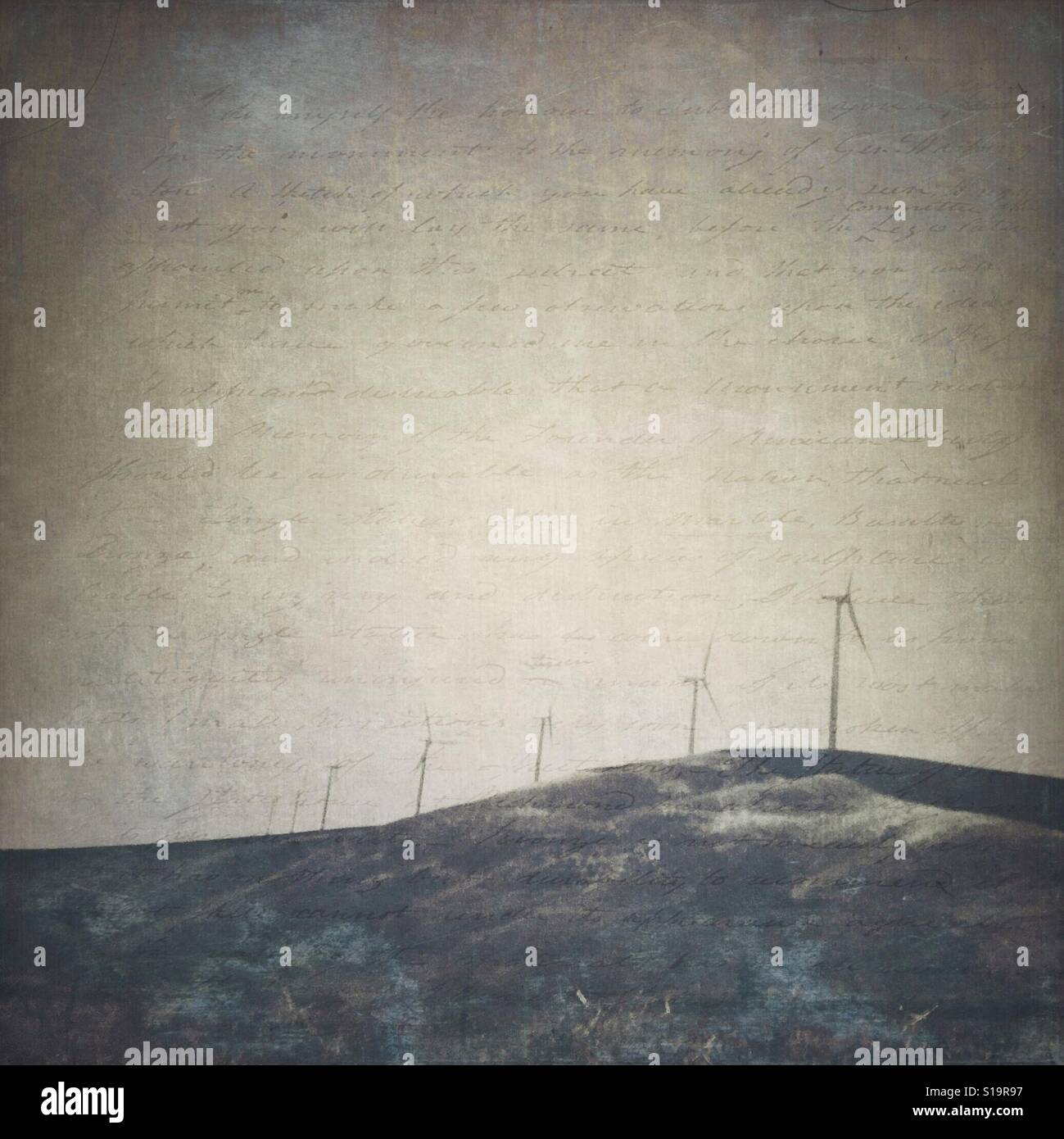 Parc éolien - Image de stock capturée avec un smartphone