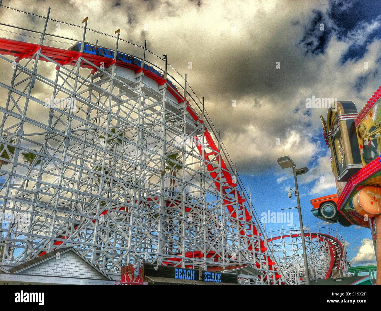 Roller Coaster SantaCruz Banque D'Images