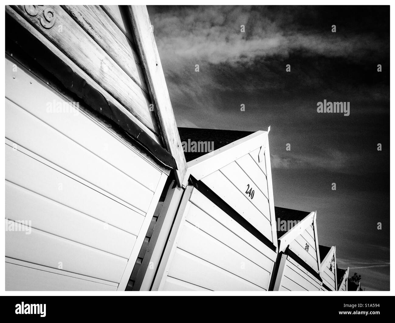 Cabines de plage à Bournemouth dans le Dorset England UK Banque D'Images