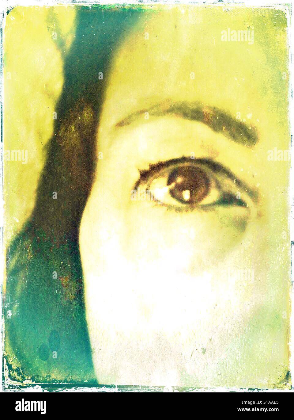 Woman's eye close up Banque D'Images