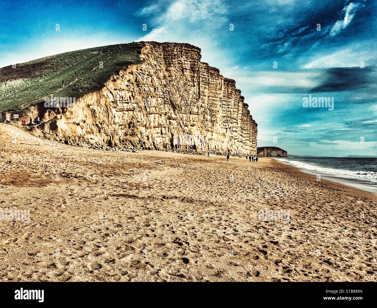 L'érosion des falaises, la Côte Jurassique, Dorset, UK - Image de stock capturée avec un smartphone