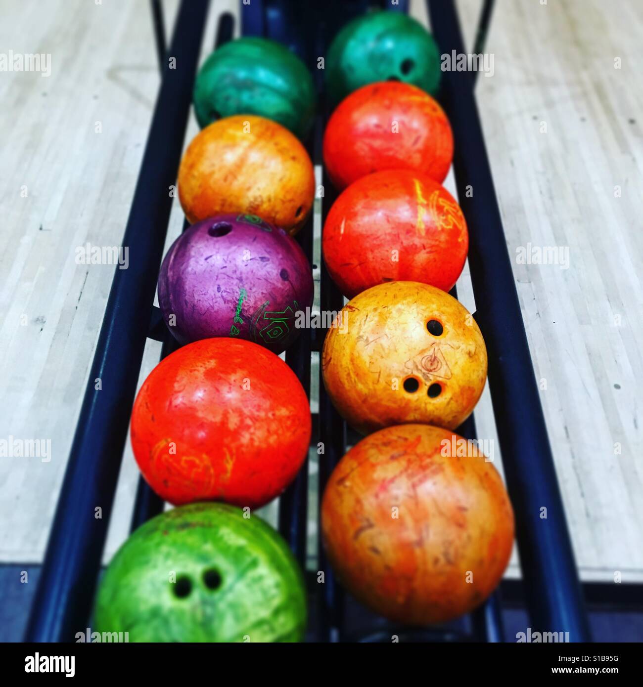 Boules de bowling Banque D'Images