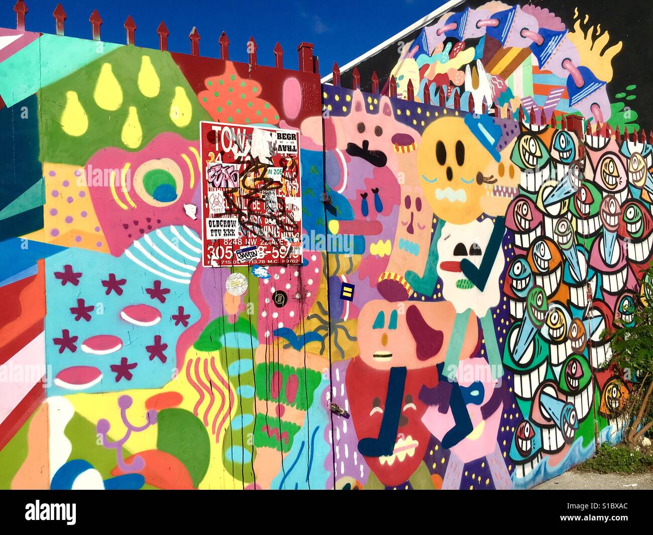 Graffiti Wynwood colorés Banque D'Images