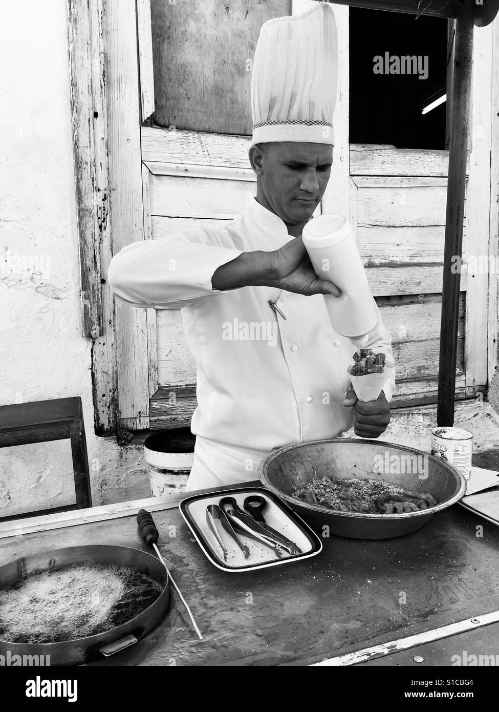 Street food , Trinité , Cuba Banque D'Images