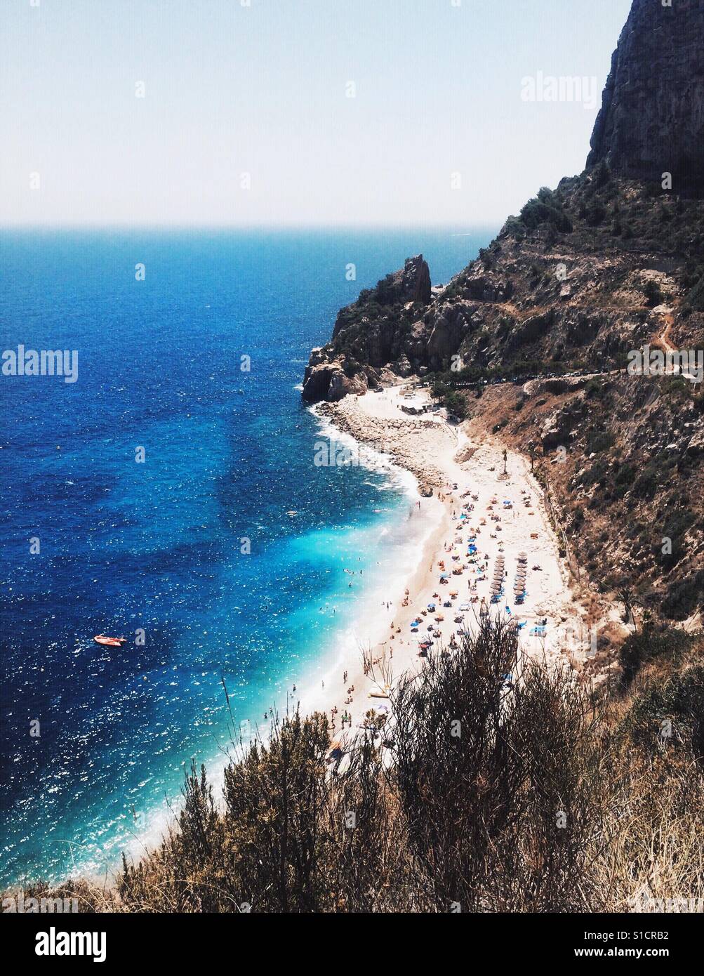 Plage près de Denia, Espagne Banque D'Images