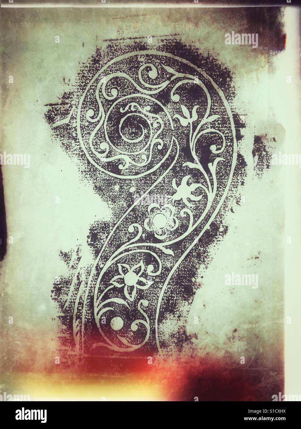 Design ancien violon Banque D'Images