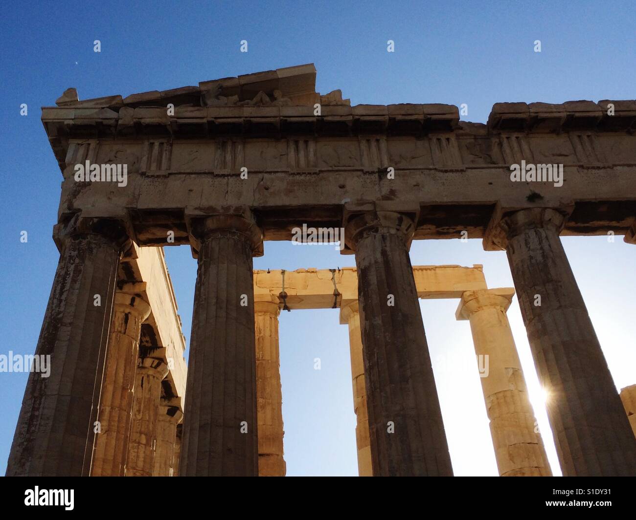 Le Parthénon à l'Acropole, Athènes, Grèce. Banque D'Images