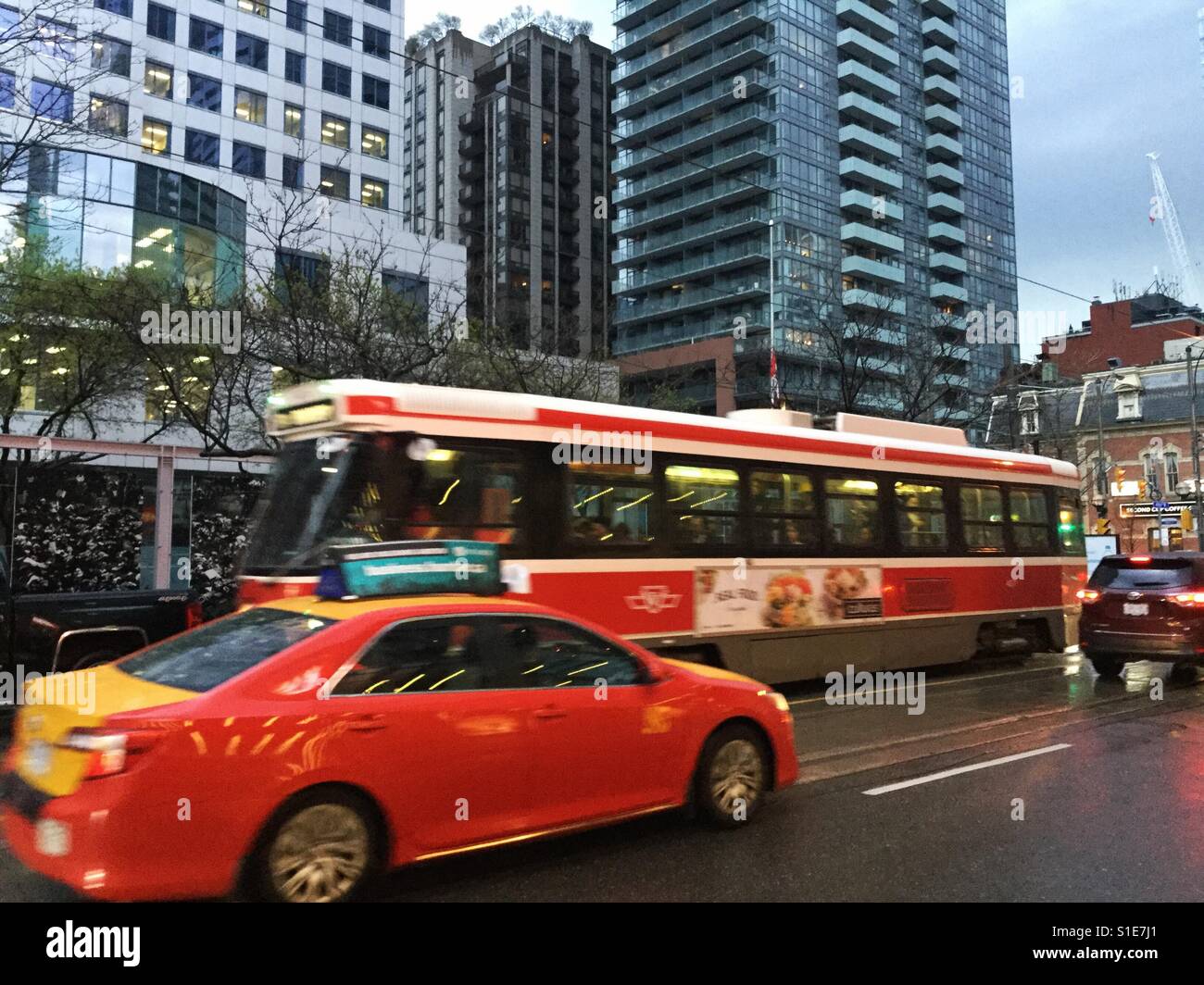 Rue de la ville de Toronto. - Image de stock capturée avec un smartphone