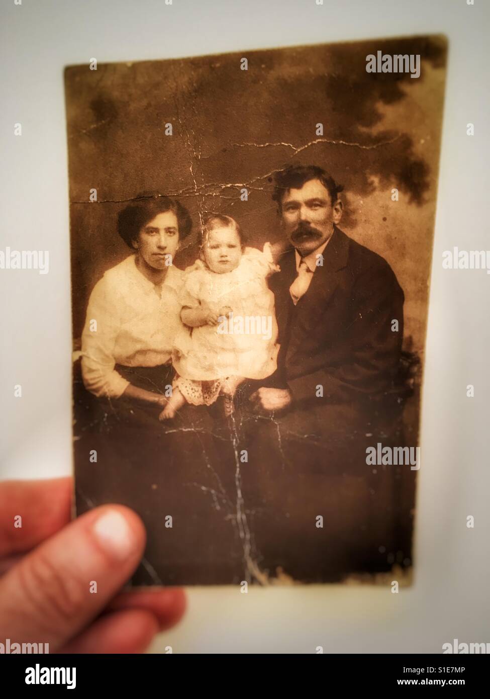 Portrait de famille prises en 1916 Banque D'Images