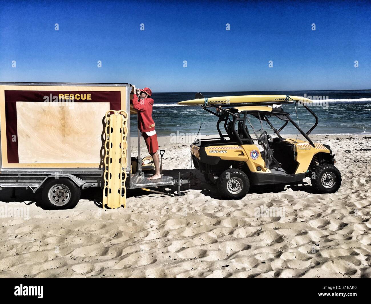 Plage de sauvetage l'ouest de l'Australie Banque D'Images