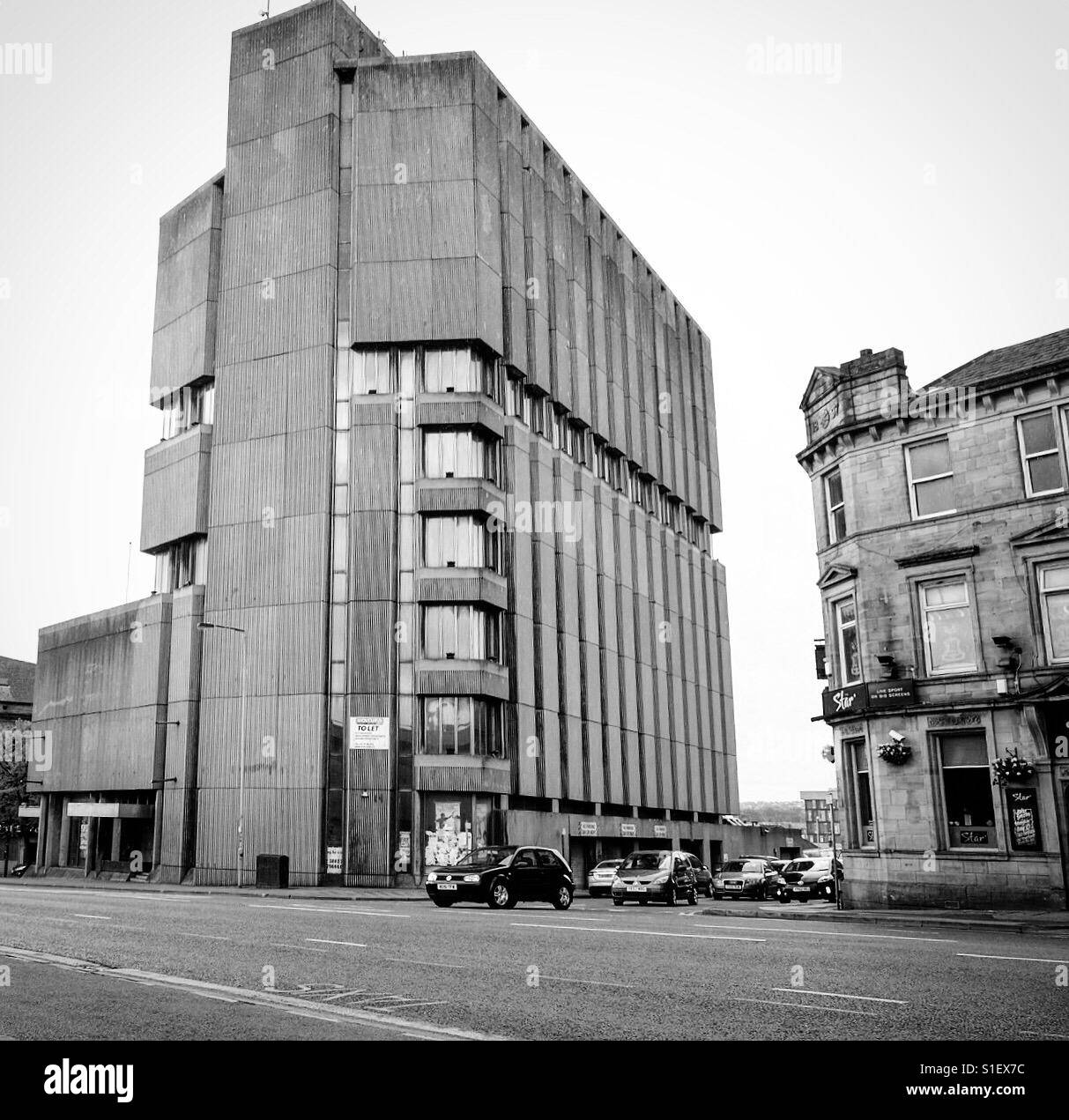 High Point, l'architecture brutaliste à Bradford, West Yorkshire, Royaume-Uni. - Image de stock capturée avec un smartphone High Point, l'architecture brutaliste à Bradford, West Yorkshire, Royaume-Uni. - Image de stock capturée avec un smartphone